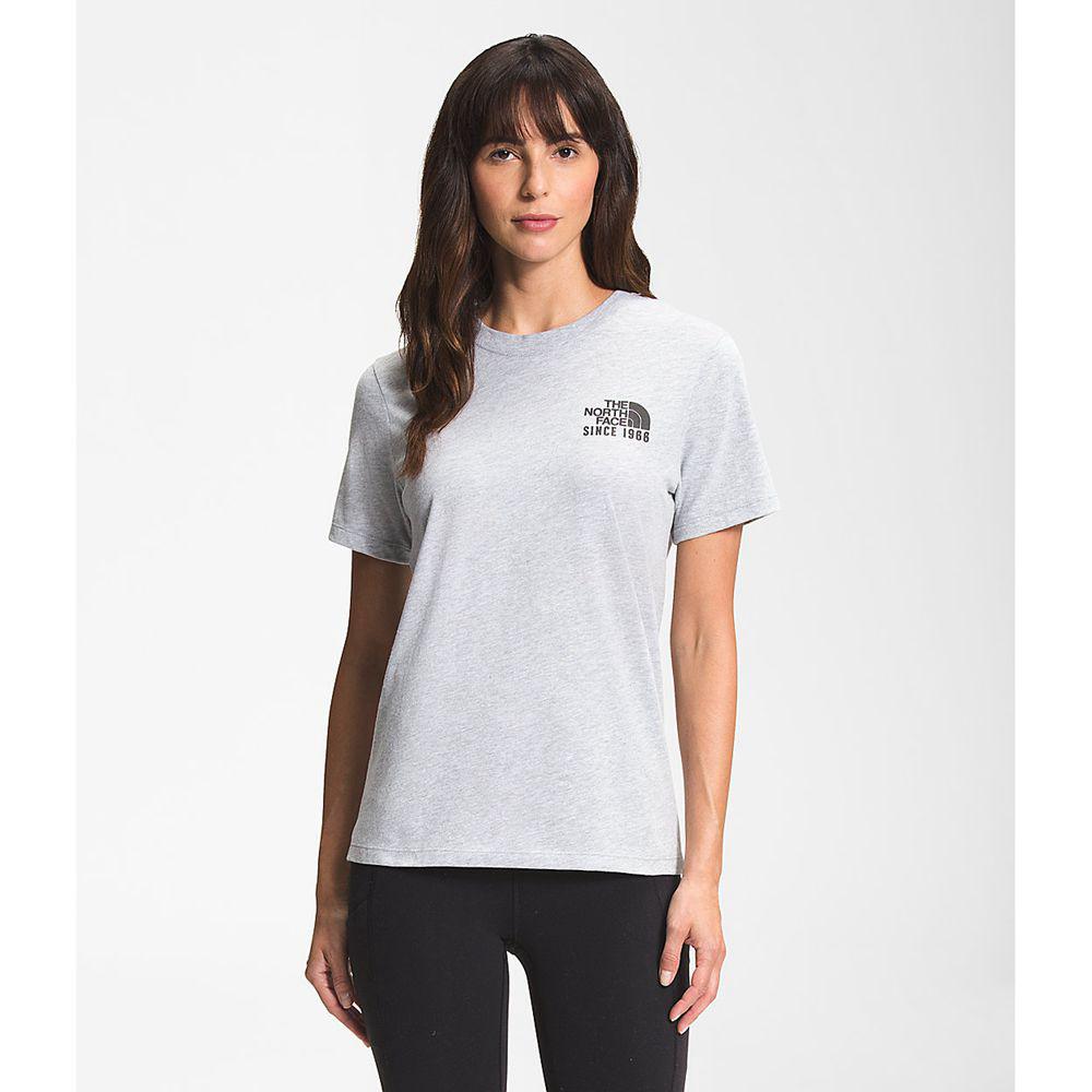 The North Face Κοντό Μανίκι Mountain Peace Γυναικεια T Shirt - Ανοιχτο Γκρι (DJEW36807)